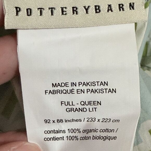 Pottery Barn Shay Trellis FULL QUEEN Duvet and Euro Shams - Picture 8 of 14